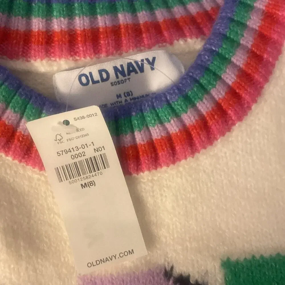Old Navy Happy SoSoft Crew Neck Graphic Sweater
